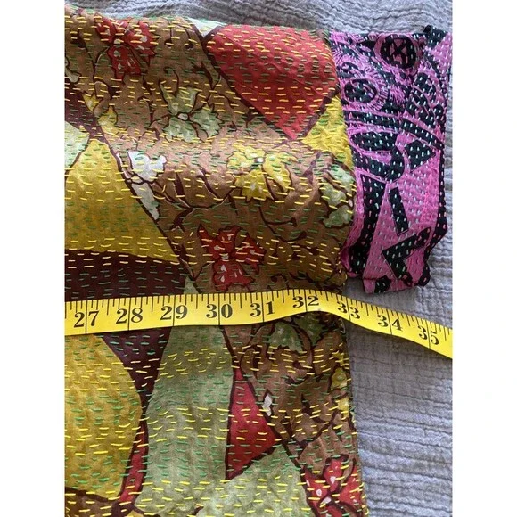 100% Silk Art Deco Embroidered Cardigan Short Sleeve - Picture 10 of 10